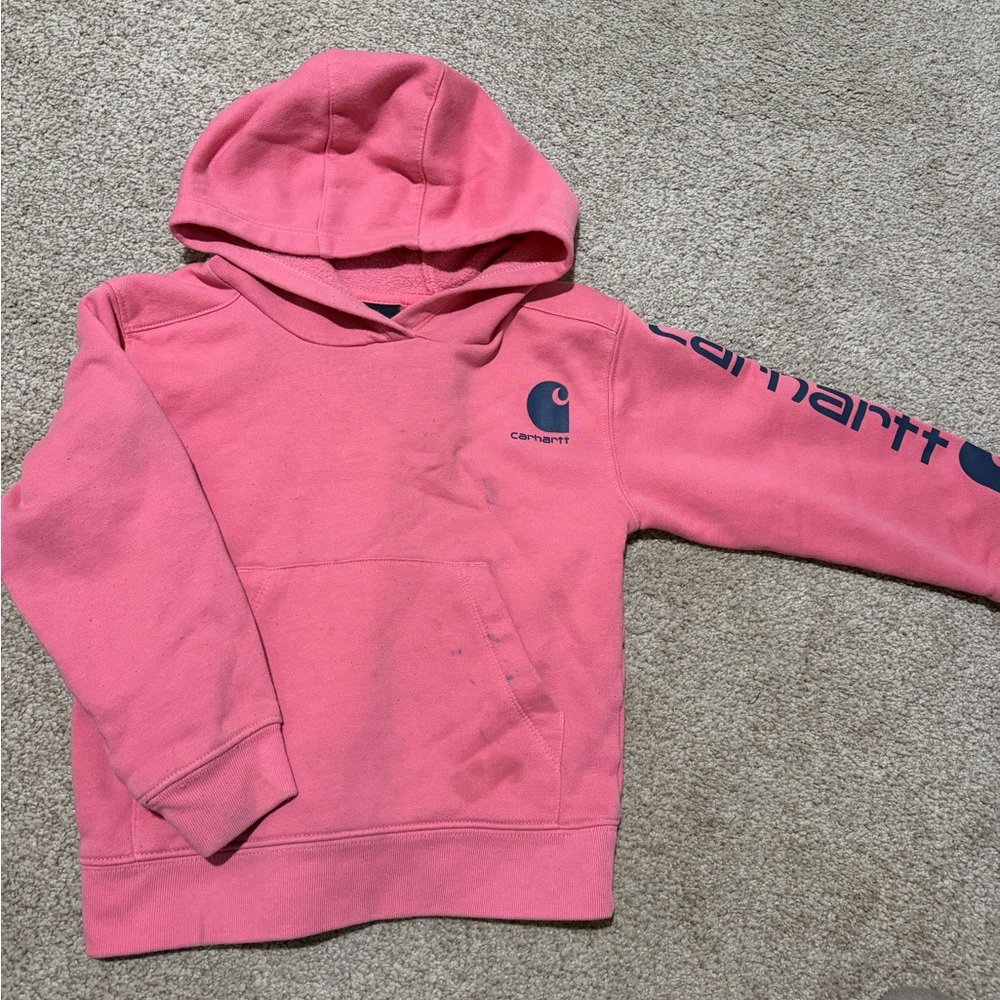 Carhartt Kids Hoodie in Bright Pink